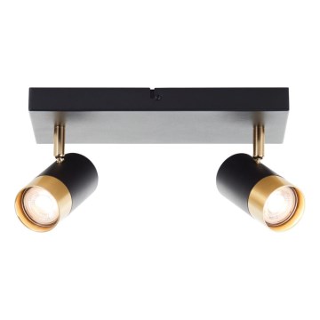 Brilliant - Faretto LED VIGOLO 2xGU10/5W/230V nero/oro