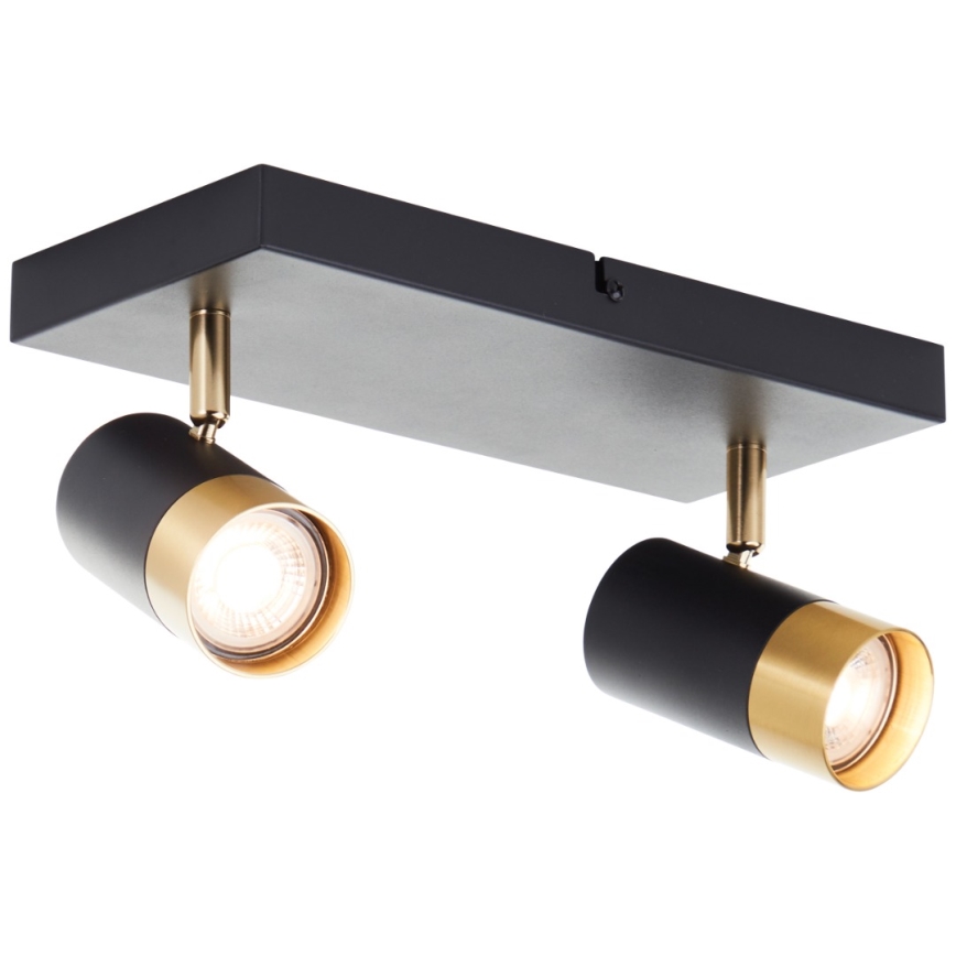 Brilliant - Faretto LED VIGOLO 2xGU10/5W/230V nero/oro