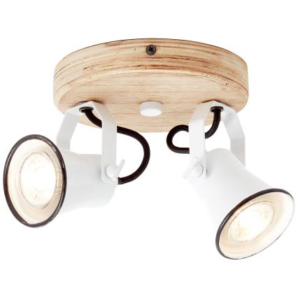 Brilliant - Faretto SEED 2xGU10/5W/230V bianco/beige