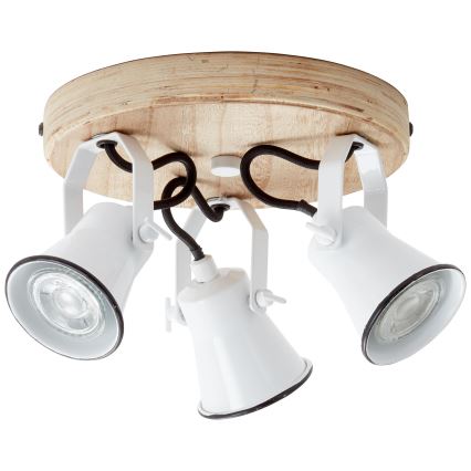 Brilliant - Faretto SEED 3xGU10/5W/230V bianco/beige