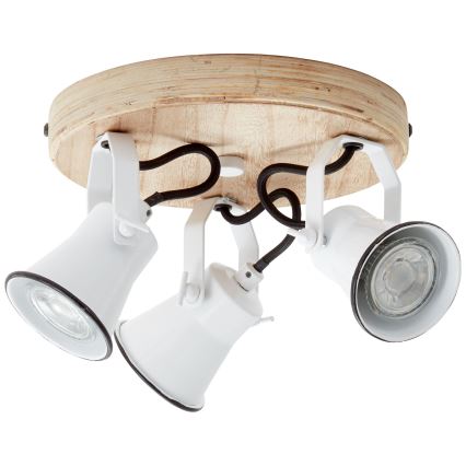 Brilliant - Faretto SEED 3xGU10/5W/230V bianco/beige