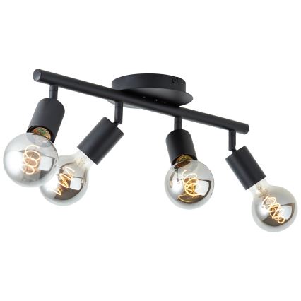 Brilliant - Faretto TIFFANY 4xE27/28W/230V nero