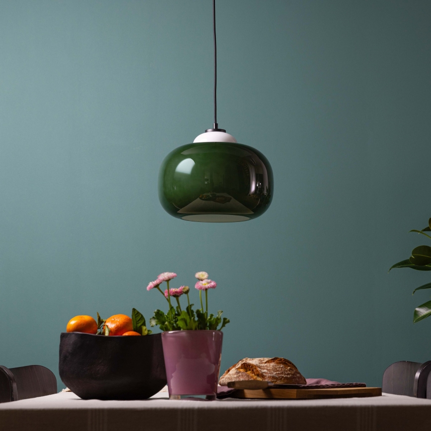 Brilliant - Lampada a sospensione su cavo BLOP 1xE27/60W/230V verde