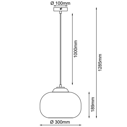 Brilliant - Lampada a sospensione su cavo BLOP 1xE27/60W/230V verde