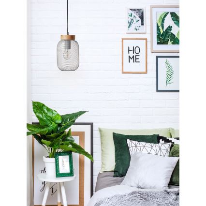 Brilliant - Lampada a sospensione su cavo GIADA 1xE27/40W/230V Ø 16 cm grigio