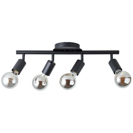Brilliant - Lampada a spot 4xE27/28W/230V nera