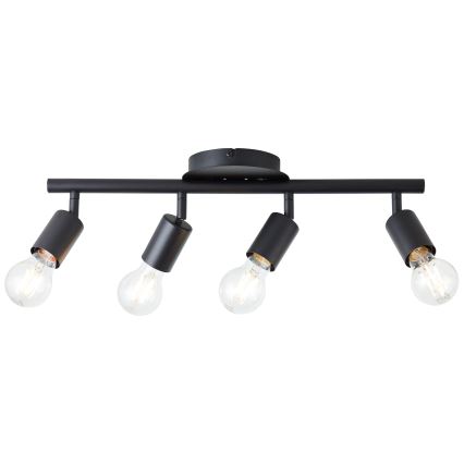 Brilliant - Lampada a spot 4xE27/28W/230V nera