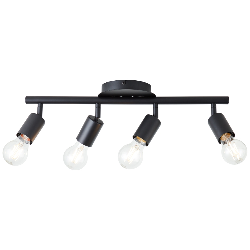 Brilliant - Lampada a spot 4xE27/28W/230V nera