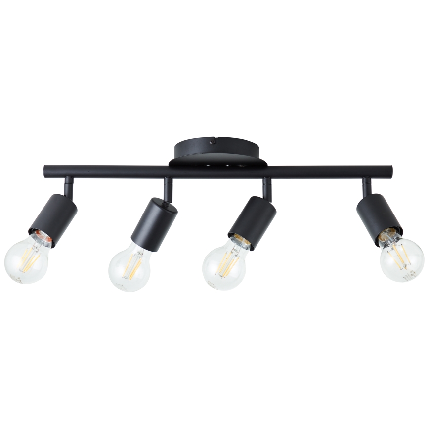 Brilliant - Lampada a spot 4xE27/28W/230V nera