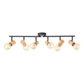 Brilliant - Lampada con 6 faretti KERRY 6xE27/40W/230V nero/bambù
