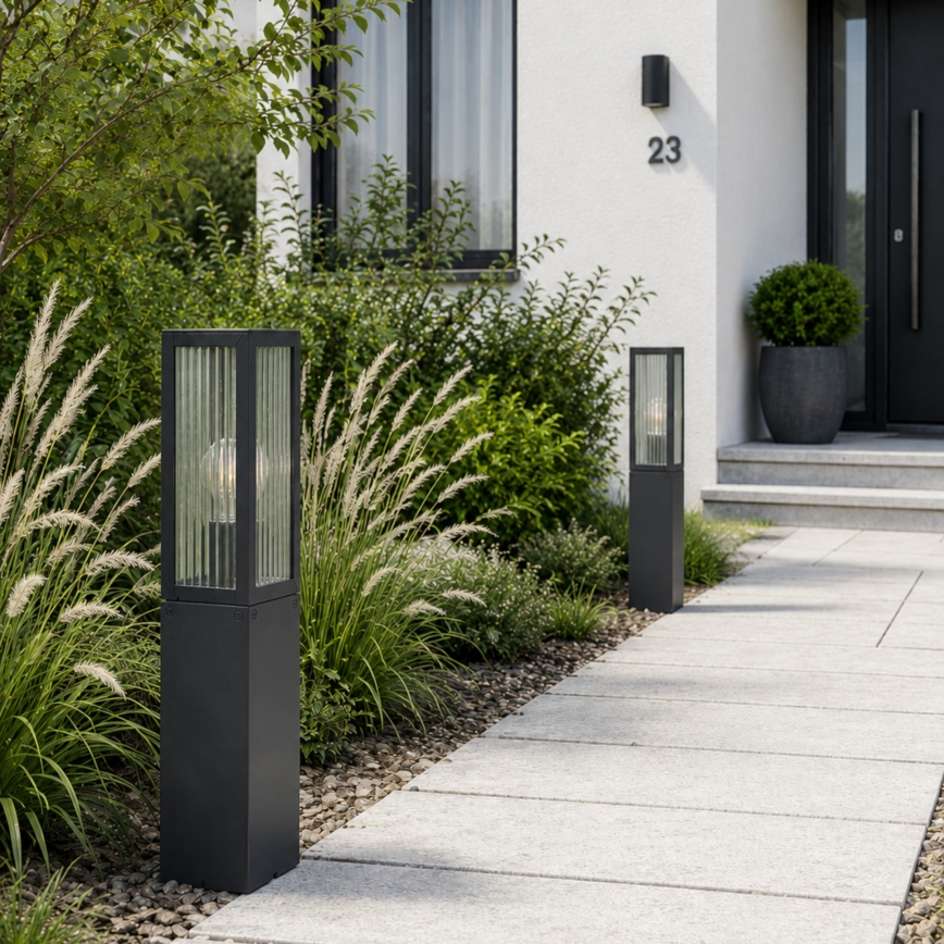 Brilliant - Lampada da esterno GETTA 1xE27/20W/230V 50 cm IP44 nero