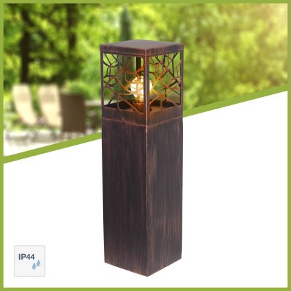 Brilliant - Lampada da esterno WHITNEY 1xE27/52W/230V IP44 patina/rame