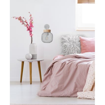 Brilliant - Lampada da parete GIADA 1xE27/40W/230V grigia