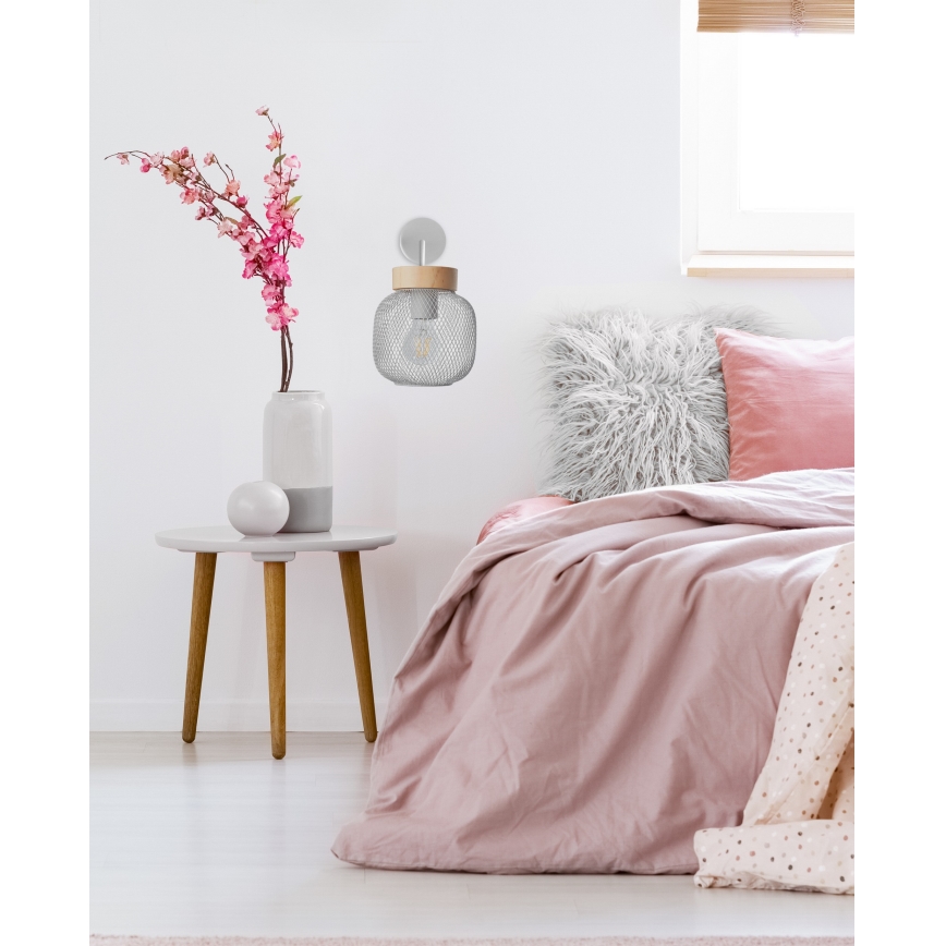 Brilliant - Lampada da parete GIADA 1xE27/40W/230V grigia