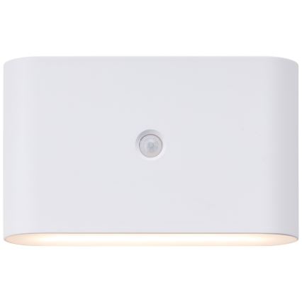 Brilliant - Lampada da parete ricaricabile LED da esterno con sensore XINO LED/3W/5V 3600 mAh IP44 bianco