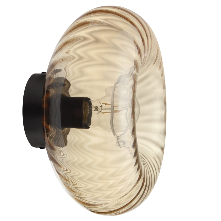 Brilliant - Lampada da parete NEVIL 1xE27/20W/230V nero/beige fumé