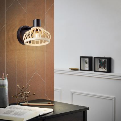 Brilliant - Lampada da parete NORAH 1xE14/28W/230V bambù