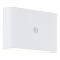Brilliant - Lampada da parete ricaricabile LED da esterno con sensore XINO LED/3W/5V 3600 mAh IP44 bianco