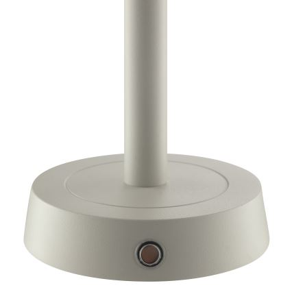 Brilliant - Lampada da tavolo da esterno ricaricabile dimmerabile con controllo touch RAZOR LED/2,5W/5V 2700K 2600 mAh IP44 grigia