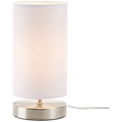 Brilliant - Lampada da tavolo CLARIE 1xE14/40W/230V cromo opaco/bianco