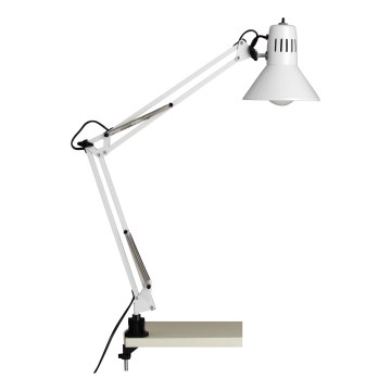 Brilliant - Lampada da tavolo con clip HOBBY 1xE27/40W/230V bianca