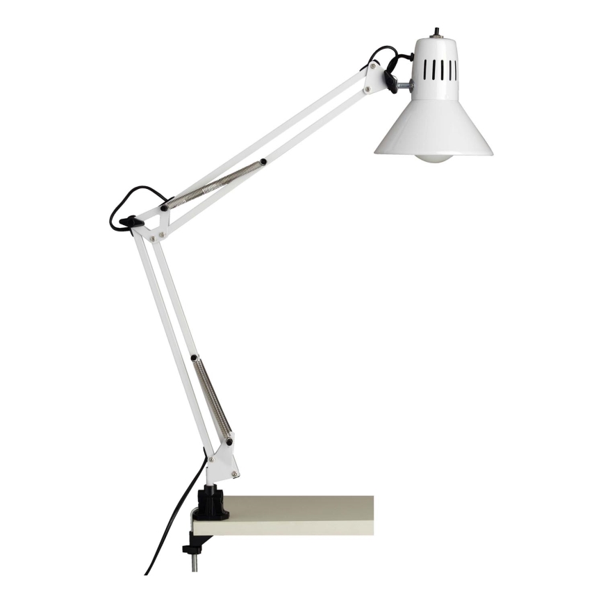 Brilliant - Lampada da tavolo con clip HOBBY 1xE27/40W/230V bianca