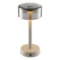 Brilliant - Lampada da tavolo da esterno ricaricabile a LED dimmerabile a sfioramento RAZOR LED/2,5W/5V 2700K 2600 mAh IP44 grigio