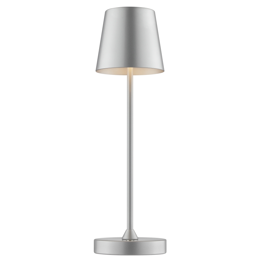 Brilliant - Lampada da tavolo LED da esterno dimmerabile ricaricabile a sfioramento ELORA LED/2,5W/5V 2700K 2600 mAh IP44 argento