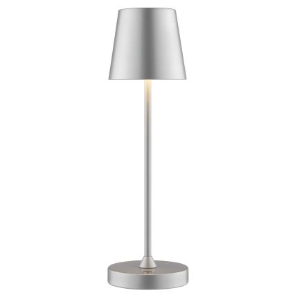 Brilliant - Lampada da tavolo LED da esterno dimmerabile ricaricabile a sfioramento ELORA LED/2,5W/5V 2700K 2600 mAh IP44 argento