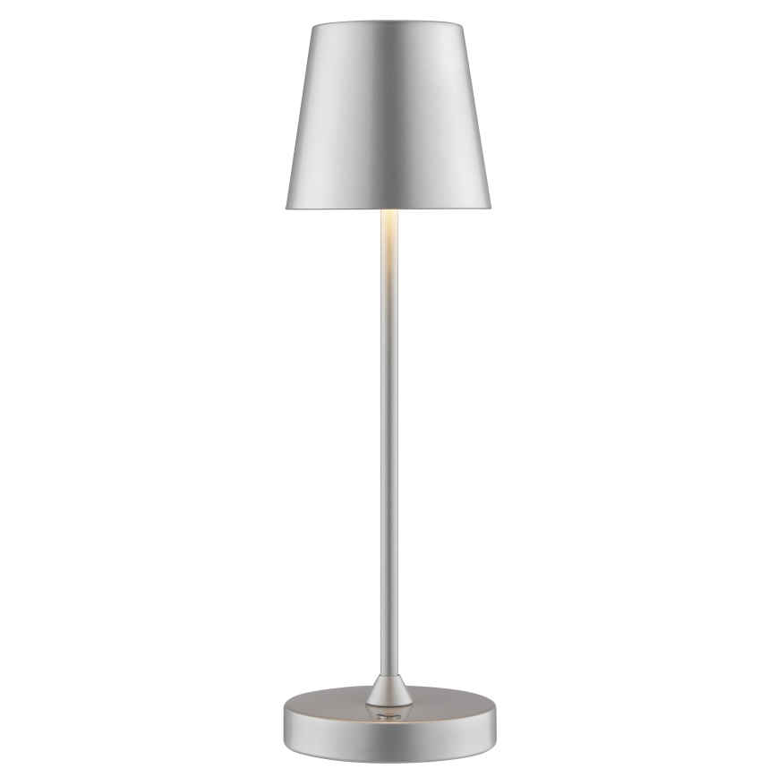 Brilliant - Lampada da tavolo LED da esterno dimmerabile ricaricabile a sfioramento ELORA LED/2,5W/5V 2700K 2600 mAh IP44 argento
