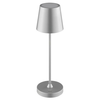 Brilliant - Lampada da tavolo LED da esterno dimmerabile ricaricabile a sfioramento ELORA LED/2,5W/5V 2700K 2600 mAh IP44 argento