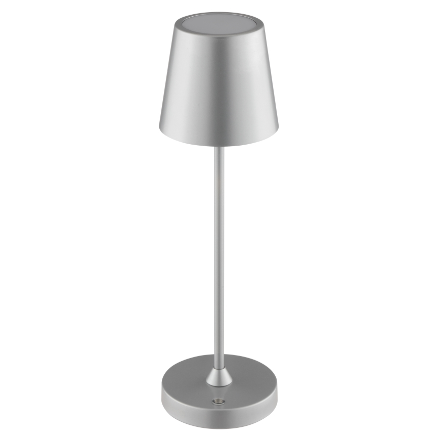 Brilliant - Lampada da tavolo LED da esterno dimmerabile ricaricabile a sfioramento ELORA LED/2,5W/5V 2700K 2600 mAh IP44 argento