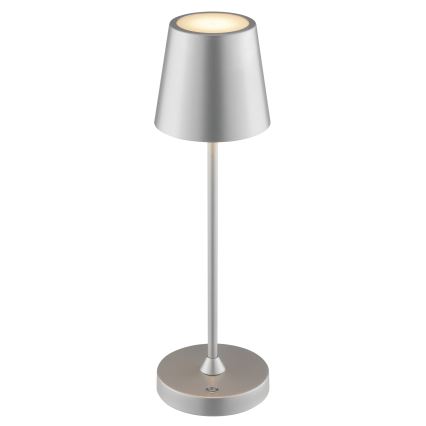 Brilliant - Lampada da tavolo LED da esterno dimmerabile ricaricabile a sfioramento ELORA LED/2,5W/5V 2700K 2600 mAh IP44 argento