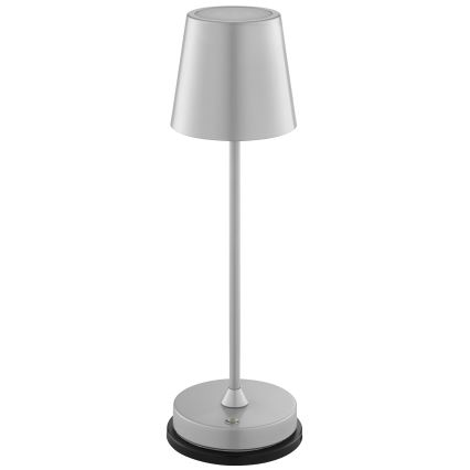 Brilliant - Lampada da tavolo LED da esterno dimmerabile ricaricabile a sfioramento ELORA LED/2,5W/5V 2700K 2600 mAh IP44 argento