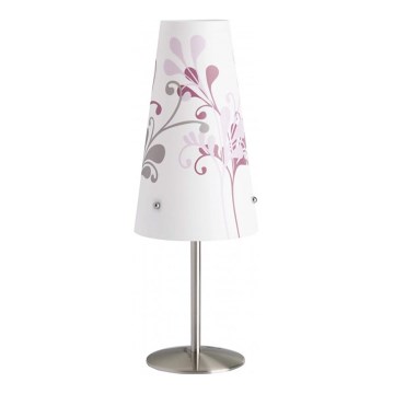Brilliant - Lampada da tavolo ISI 1xE14/40W/230V bianco/rosa/cromo lucido