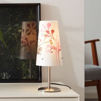 Brilliant - Lampada da tavolo ISI 1xE14/40W/230V bianco/rosa/cromo lucido