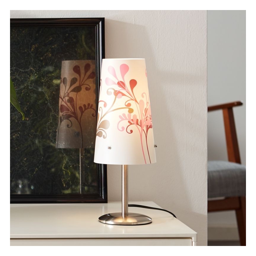 Brilliant - Lampada da tavolo ISI 1xE14/40W/230V bianco/rosa/cromo lucido