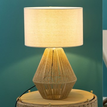 Brilliant - Lampada da tavolo LARAINE 1xE27/42W/230V beige