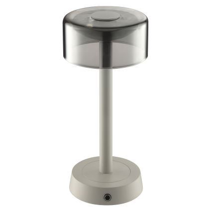 Brilliant - Lampada da tavolo da esterno ricaricabile a LED dimmerabile a sfioramento RAZOR LED/2,5W/5V 2700K 2600 mAh IP44 grigio