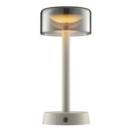 Brilliant - Lampada da tavolo da esterno ricaricabile a LED dimmerabile a sfioramento RAZOR LED/2,5W/5V 2700K 2600 mAh IP44 grigio