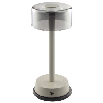 Brilliant - Lampada da tavolo da esterno ricaricabile a LED dimmerabile a sfioramento RAZOR LED/2,5W/5V 2700K 2600 mAh IP44 grigio