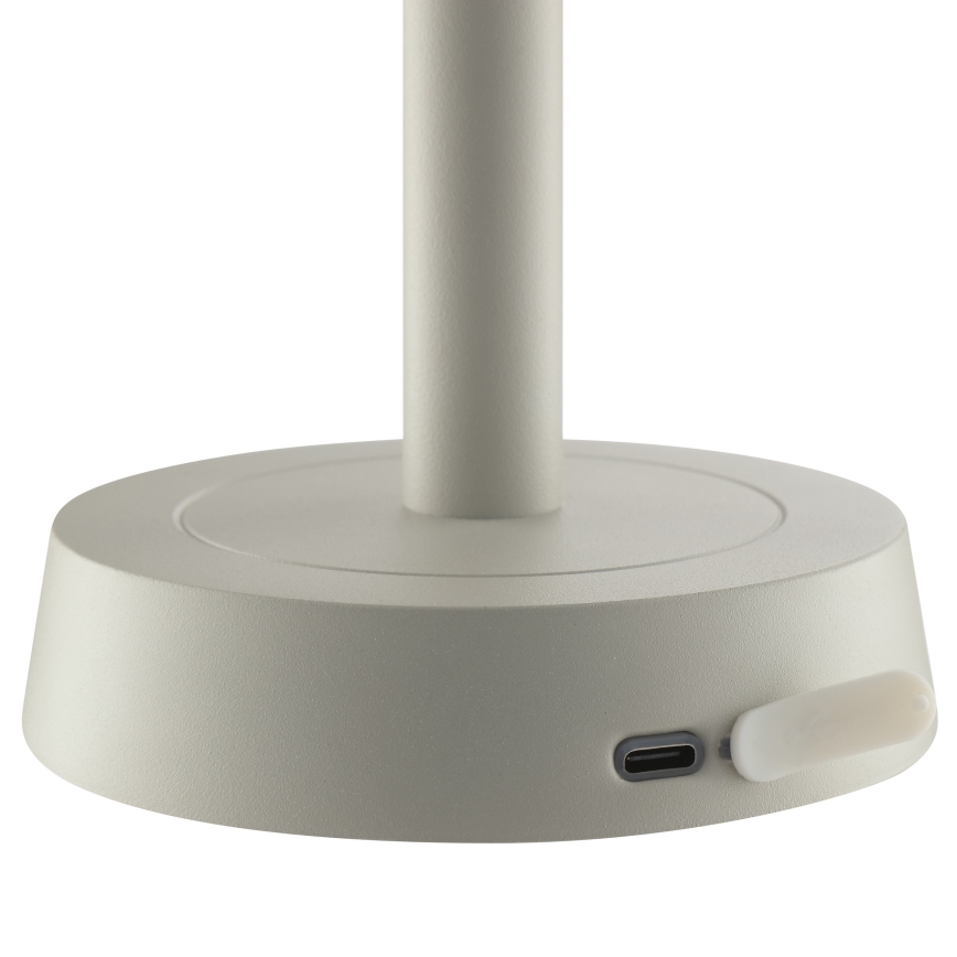 Brilliant - Lampada da tavolo da esterno ricaricabile a LED dimmerabile a sfioramento RAZOR LED/2,5W/5V 2700K 2600 mAh IP44 grigio