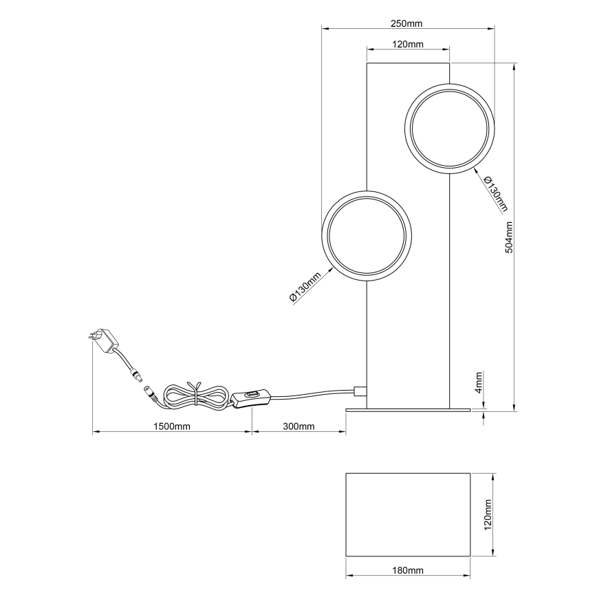 Brilliant - Lampada da tavolo LED CHEESY LED/12W/230V pino - FSC certificato