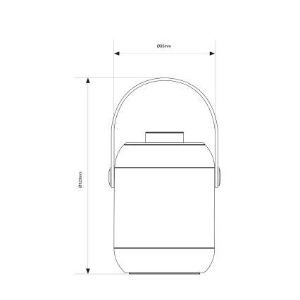 Brilliant - Lampada da tavolo LED da esterno dimmerabile GEMMA LED/1,9W/5V IP44 bianco