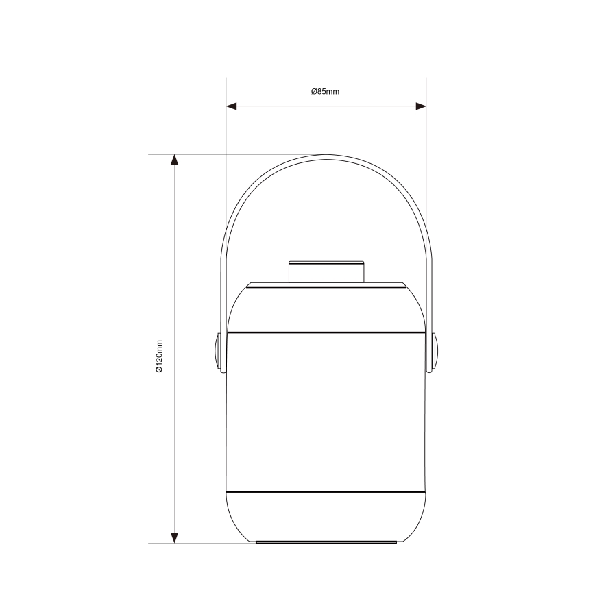 Brilliant - Lampada da tavolo LED da esterno dimmerabile GEMMA LED/1,9W/5V IP44 bianco