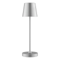 Brilliant - Lampada da tavolo LED da esterno dimmerabile ricaricabile a sfioramento ELORA LED/2,5W/5V 2700K 2600 mAh IP44 argento