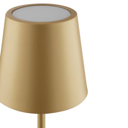 Brilliant - LED Lampada da tavolo da esterno dimmerabile ricaricabile a sfioramento ELORA LED/2,5W/5V 2700K 2600 mAh IP44 dorata