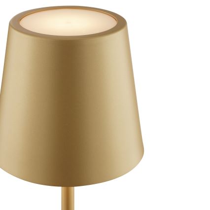 Brilliant - LED Lampada da tavolo da esterno dimmerabile ricaricabile a sfioramento ELORA LED/2,5W/5V 2700K 2600 mAh IP44 dorata