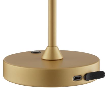 Brilliant - LED Lampada da tavolo da esterno dimmerabile ricaricabile a sfioramento ELORA LED/2,5W/5V 2700K 2600 mAh IP44 dorata