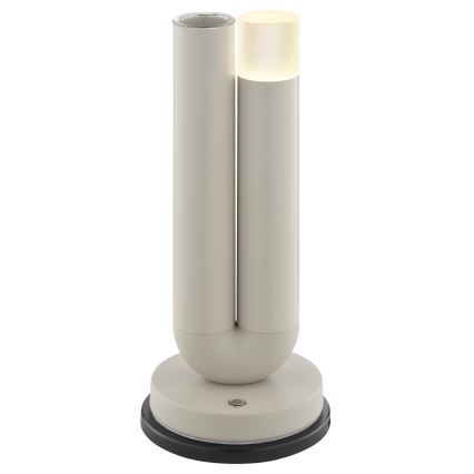 Brilliant - Lampada da tavolo per esterni ricaricabile a LED dimmerabile a sfioramento SAYU LED/2,5W/5V 2700K 2600 mAh IP44 grigio